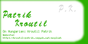 patrik kroutil business card